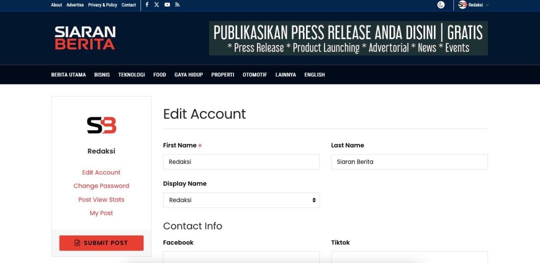 kirim berita gratis